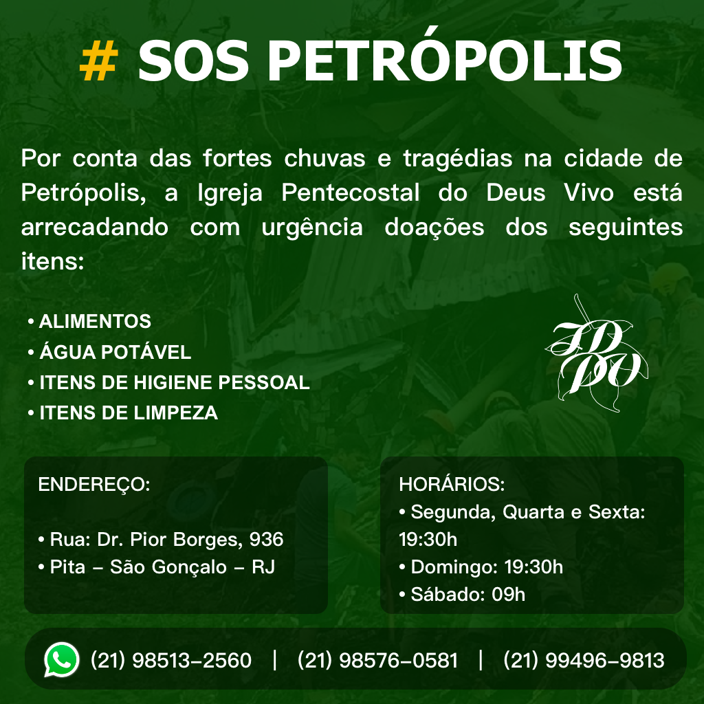 Campanha SOS Petrópolis 2022